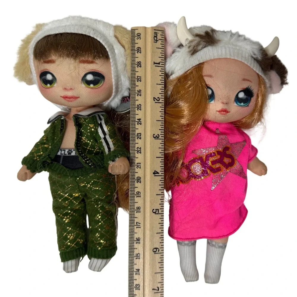 Na Na Na Surprise Series 2 Dolls Boy Puppy Green Tracksuit Girl Cow Pink Dress